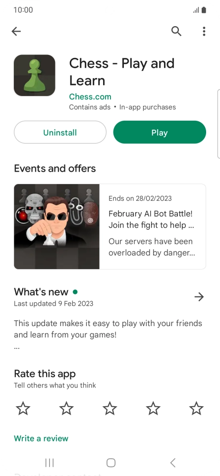 Press Uninstall.