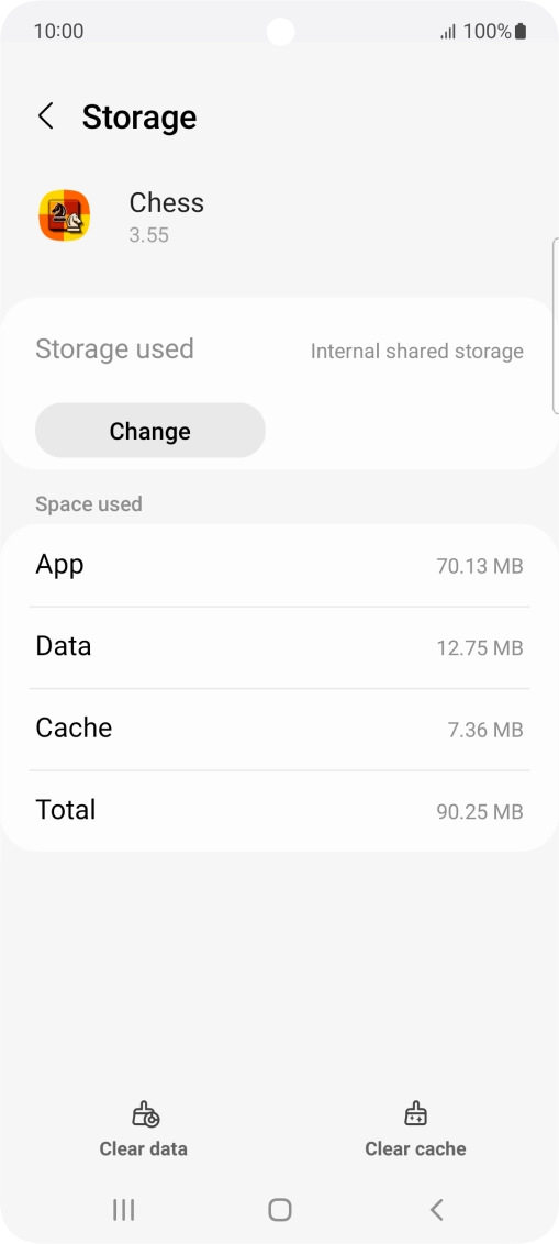 Press Clear cache.
