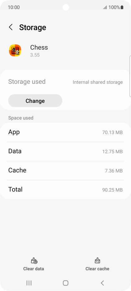 Press Clear cache.