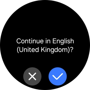 Press the confirm icon.