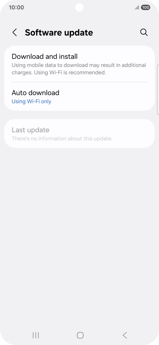 Press Download and install. If a new software version is available, it's displayed. Follow the instructions on the screen to update the phone software.