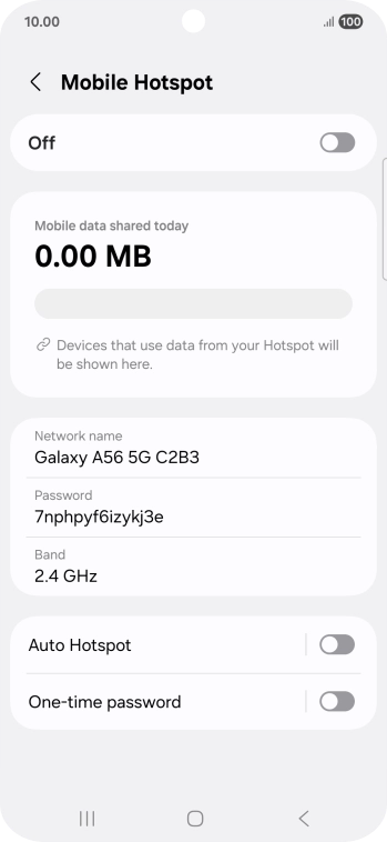 Press Network name.