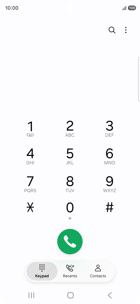 Press the menu icon.