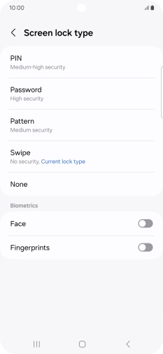 Press Fingerprints.
