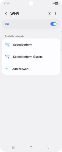 Press the menu icon.