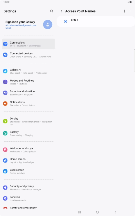 Press the add icon.