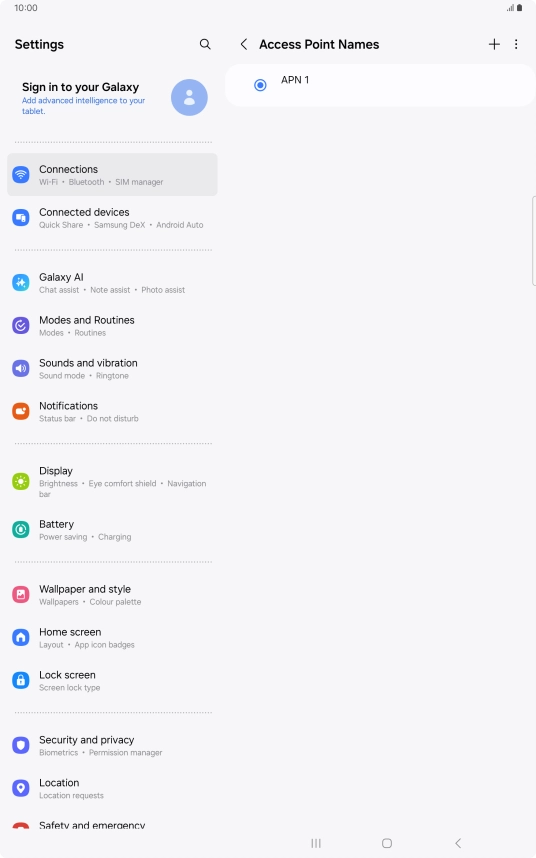 Press the add icon.