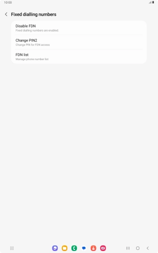 Press Disable FDN.