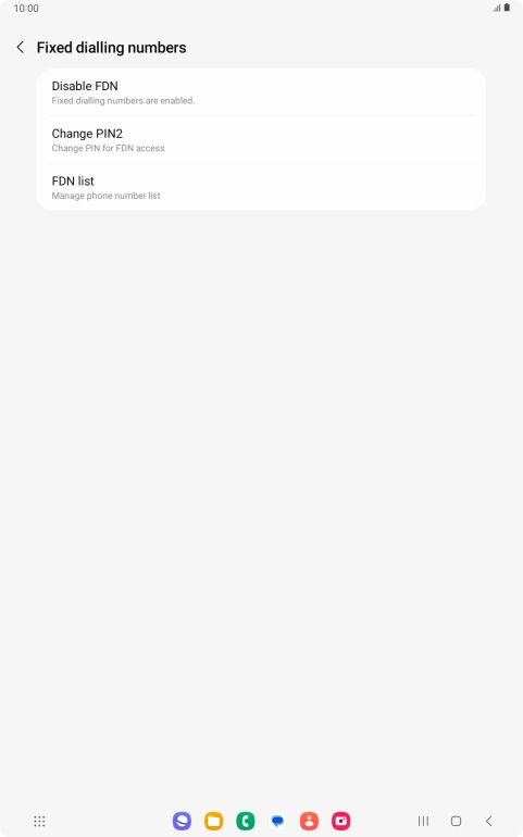 Press Disable FDN.