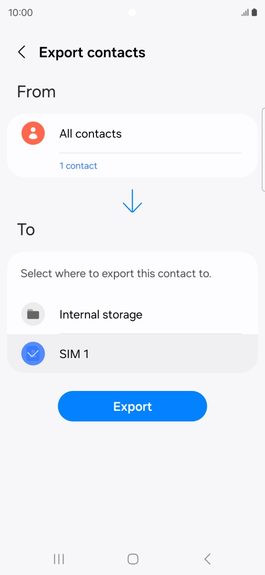 Press Export.