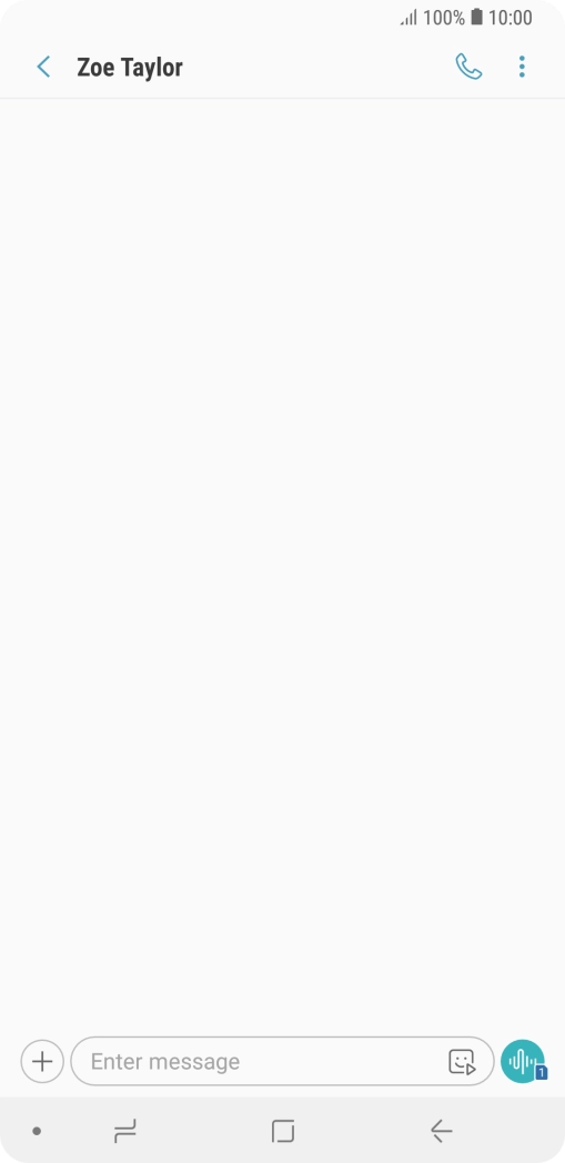 Press the text input field and write the text for your SMS.