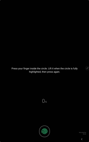 Follow the instructions on the screen to create the lock code using your fingerprint.