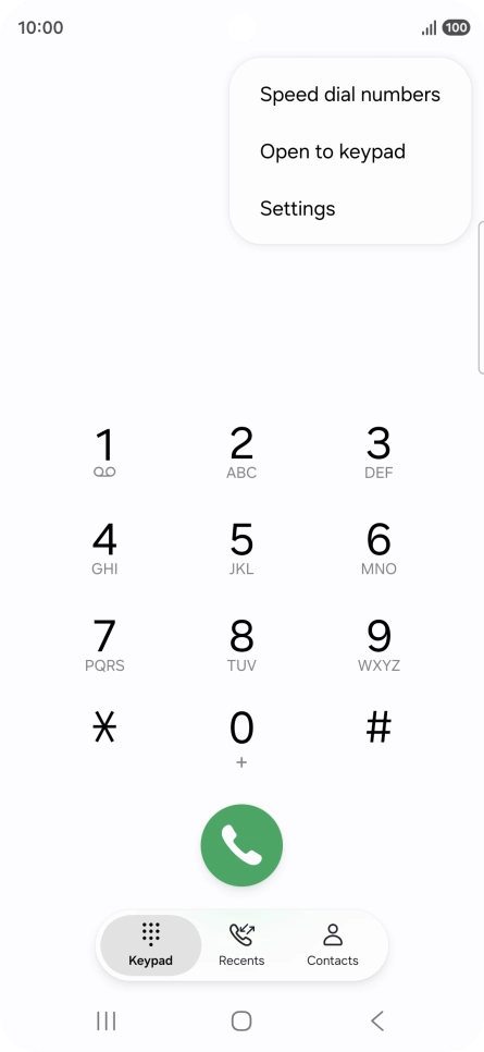 Press Settings.