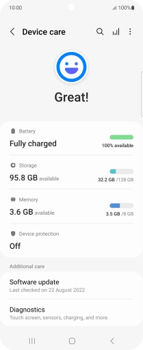 Press Battery.