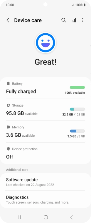 Press Battery.