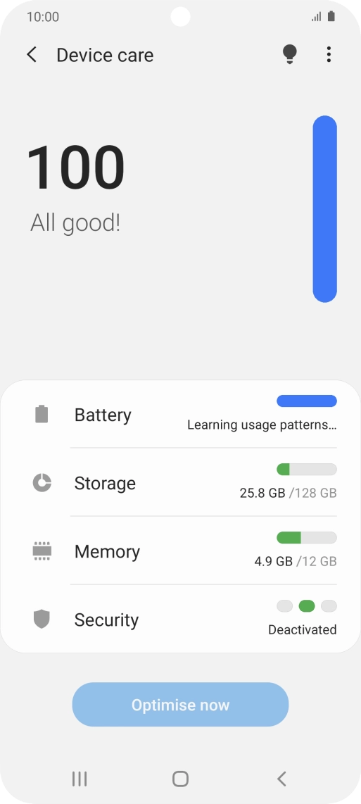 Press Battery.