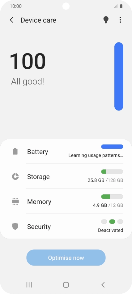 Press Battery.