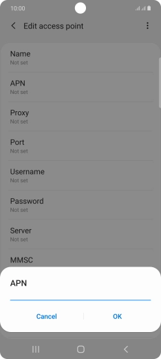 Key in eezone and press OK.