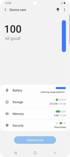 Press Battery.