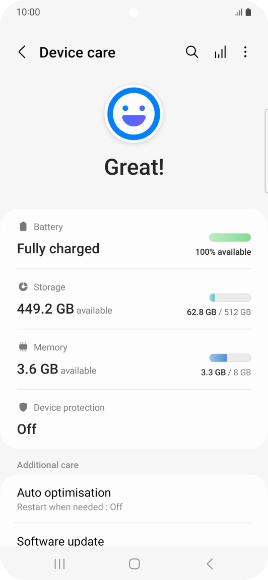 Press Battery.