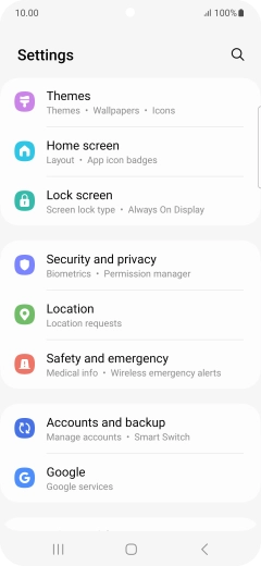 Press Lock screen.