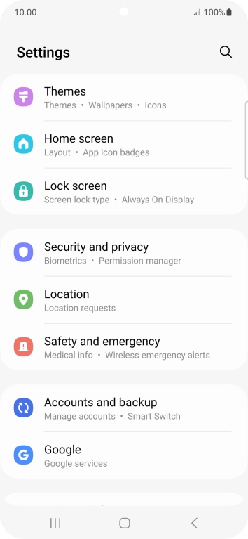 Press Lock screen.