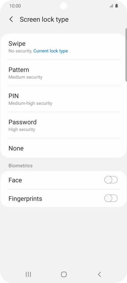 Press Fingerprints.