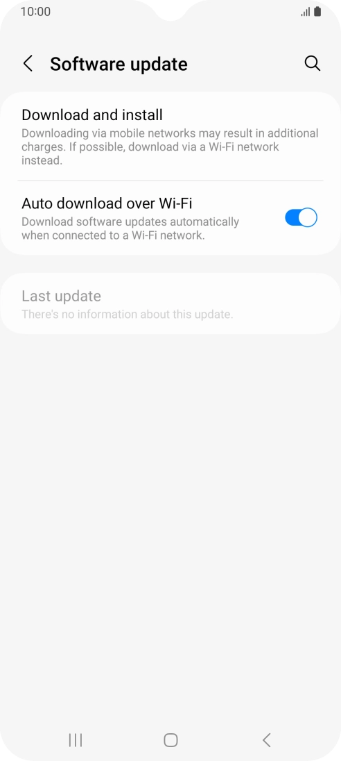 Press Download and install. If a new software version is available, it's displayed. Follow the instructions on the screen to update the phone software.