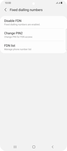 Press Disable FDN.