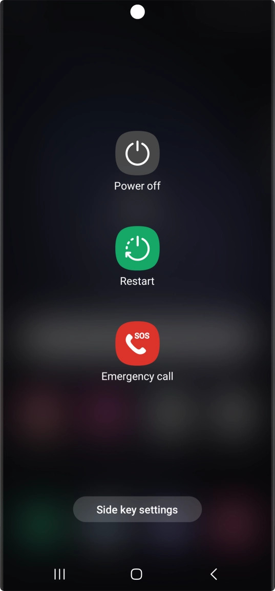 Press Power off.