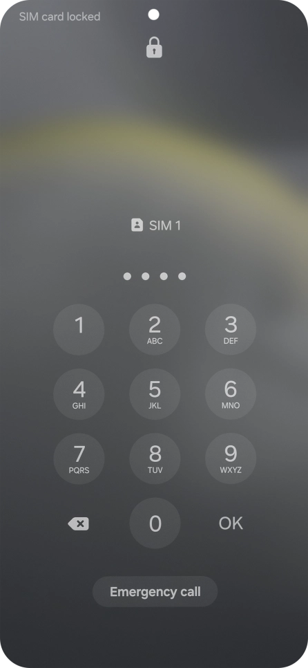 If you're asked to key in your PIN, do so and press OK. The default PIN is 1111.
