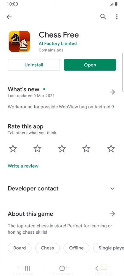 Press Uninstall.