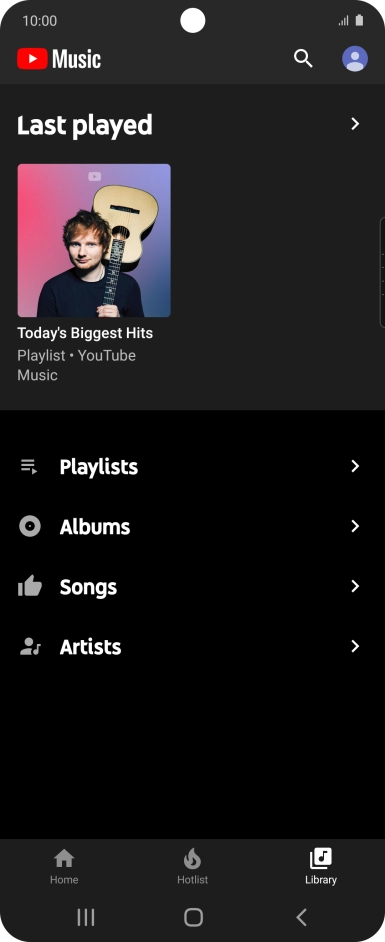 Press the required category and go to the required audio file.