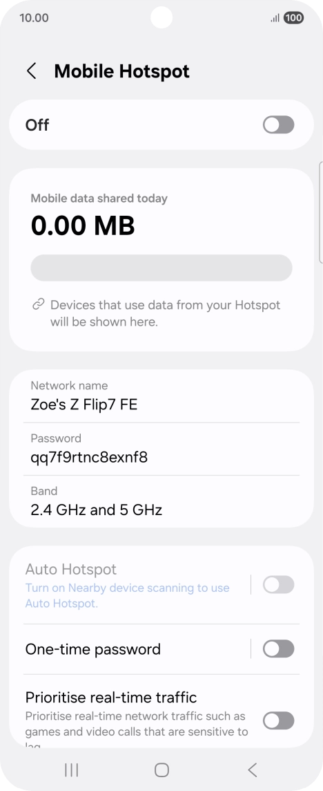 Press Network name.