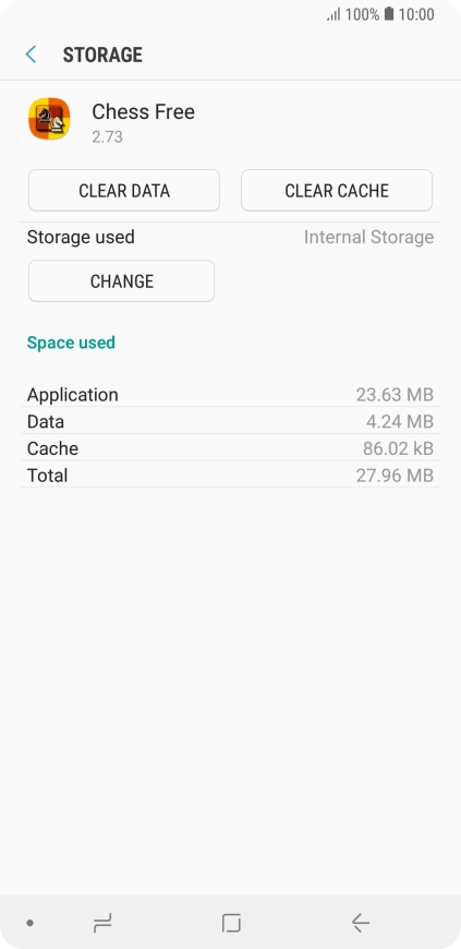 Press CLEAR CACHE.