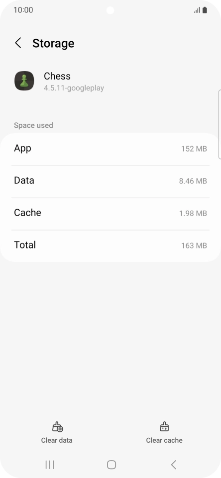 Press Clear cache.