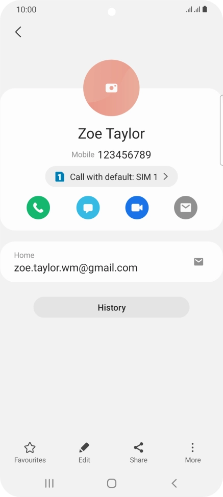 Press the call icon next to the required SIM.