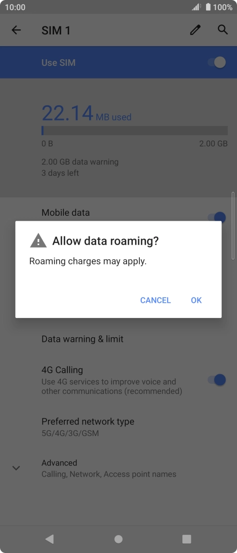 If you turn on the function, press OK.