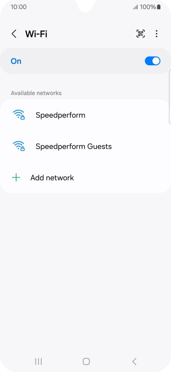 Press the menu icon.