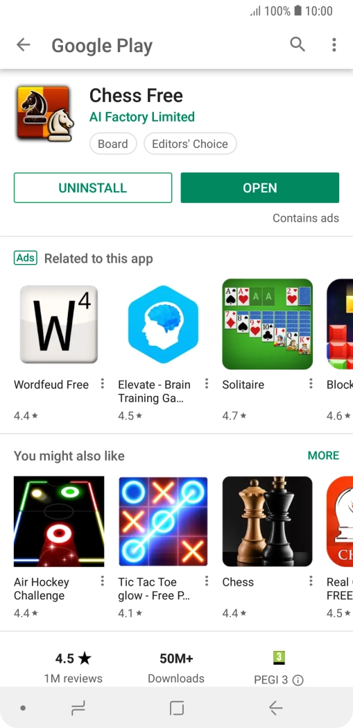 Press the Home key to return to the home screen.