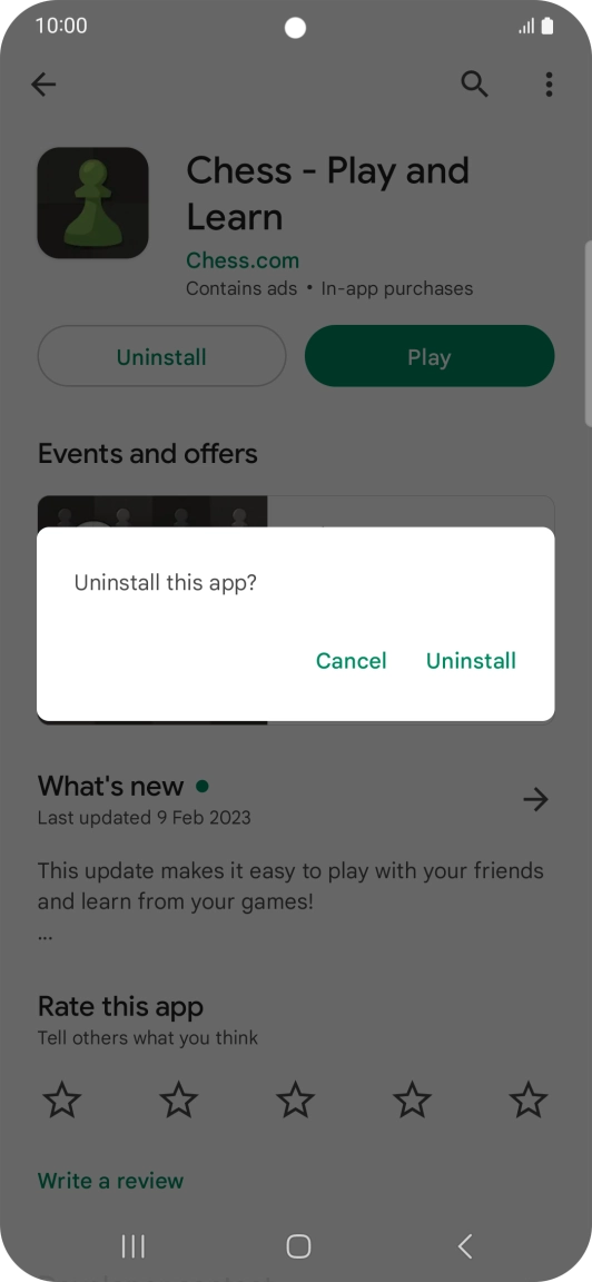 Press Uninstall.
