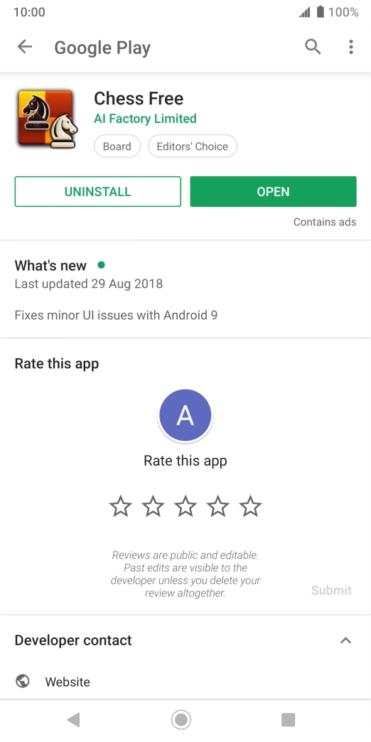 Press UNINSTALL.