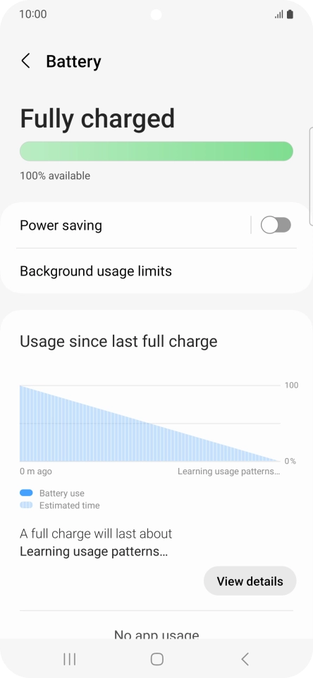 Press Power saving.