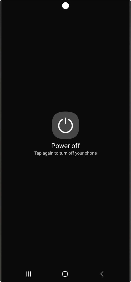 Press Power off.