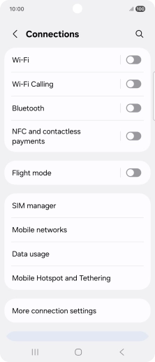 Press Mobile Hotspot and Tethering.