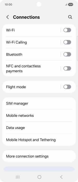 Press Mobile Hotspot and Tethering.