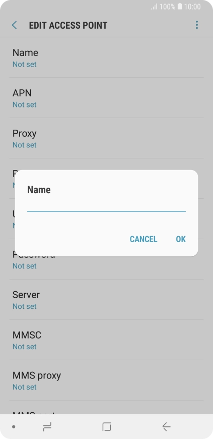 Key in EE Internet and press OK.