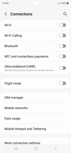 Press Mobile networks.