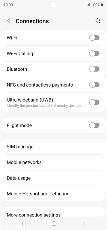 Press Mobile networks.