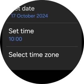 Press Set time.
